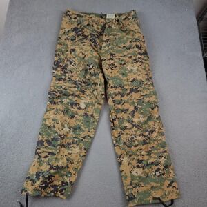 USMC Woodland Camo Marpat Pants Mens Large Regular Green Nylon Army